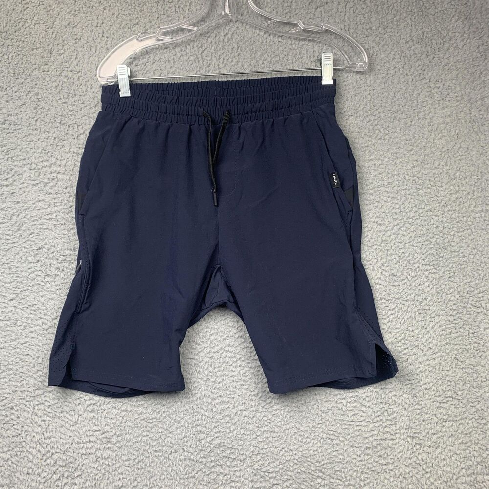 UNRL Stride Collection Shorts Mens S Blue Athletic Stretch Elastic Drawstring
